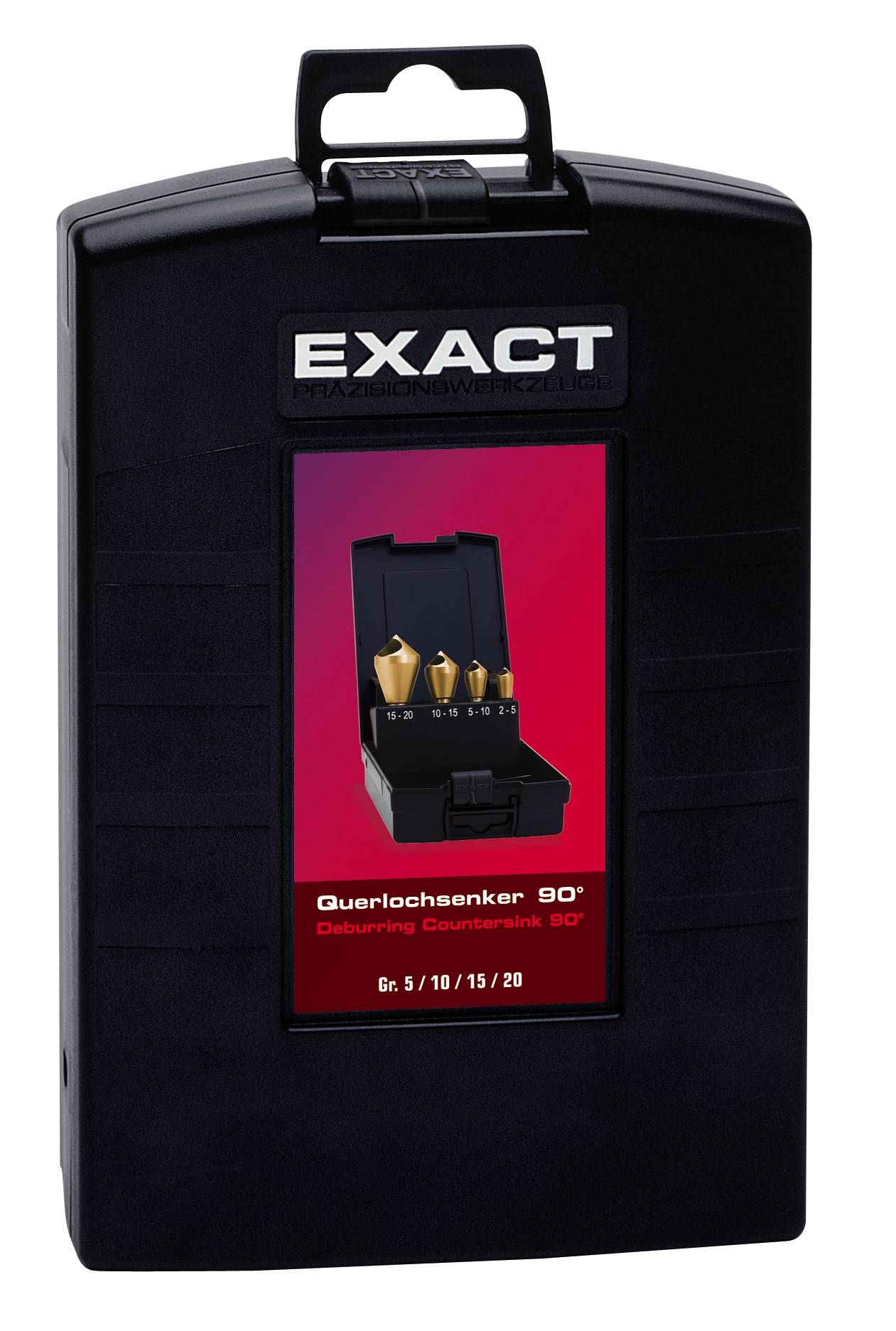 Exact 05440 Querlochsenker-Set 4teilig 5 mm, 10 mm, 15 mm, 20mm HSS TiN Zylinderschaft 1 Set