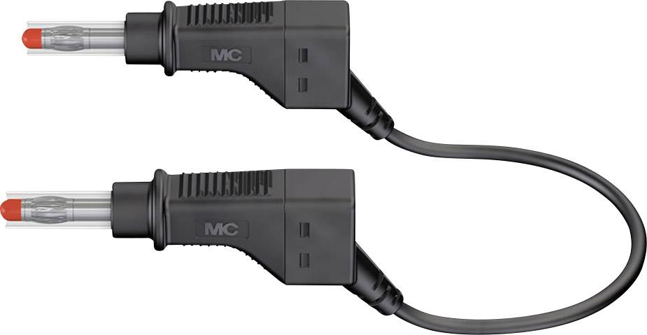 Stäubli 66.9405-05021 Sicherheits-Messleitung Lamellenstecker 4 mm Lamellenstecker 4 mm 0.50 m Schw