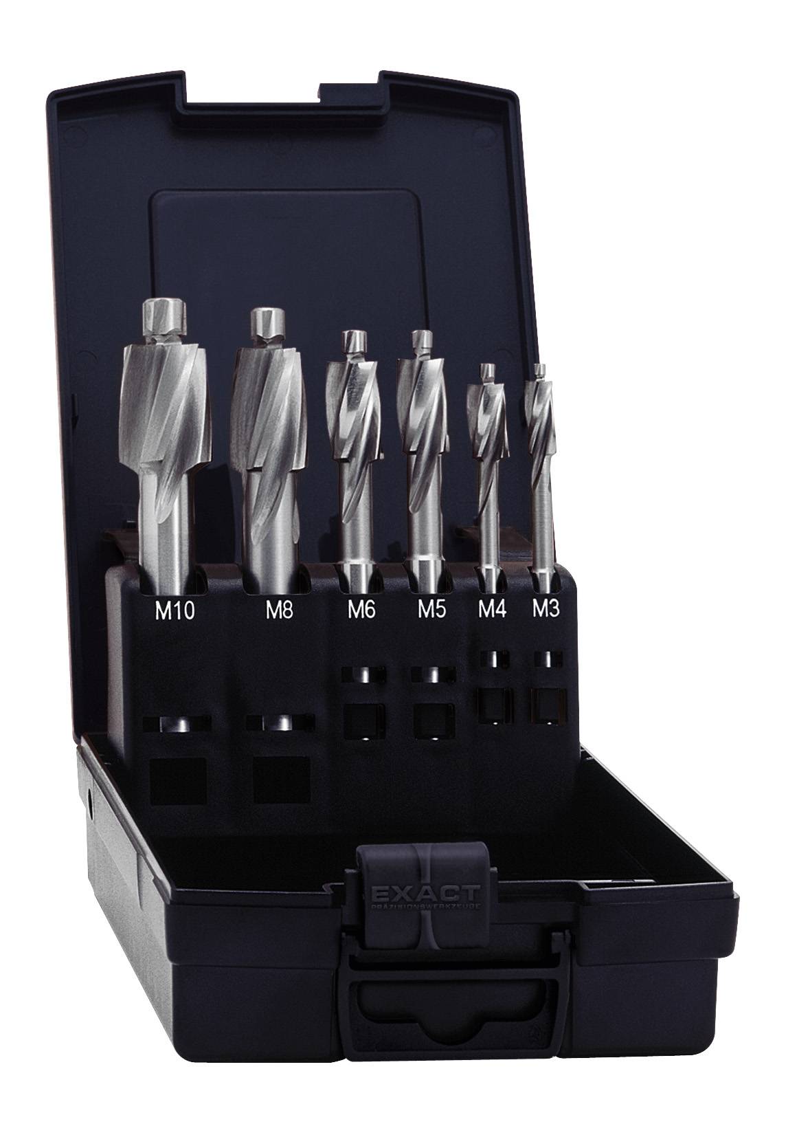 Exact 05862 Flachsenker 6teilig 2.5 mm, 3.3 mm, 4.2 mm, 5 mm, 6.8 mm, 8.5mm HSS Zylinderschaft 1 Set