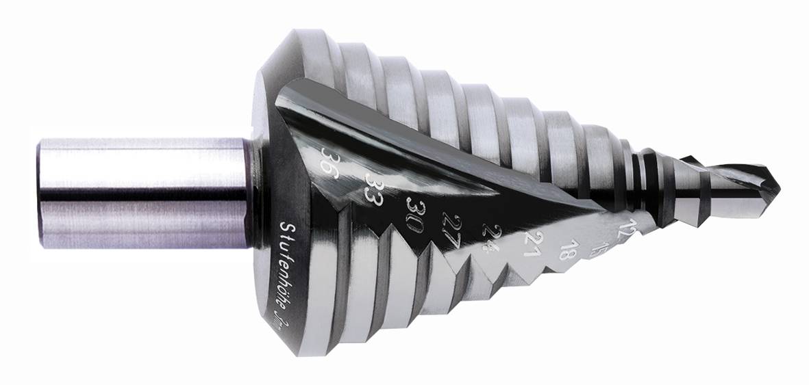 Exact 07030 HSS Stufenbohrer Gesamtlänge 86mm 3-Flächenschaft 1St.
