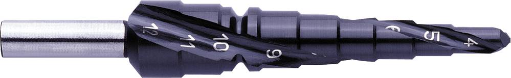 Exact 07036 HSS Stufenbohrer Gesamtlänge 80mm TiAIN 3-Flächenschaft 1St.