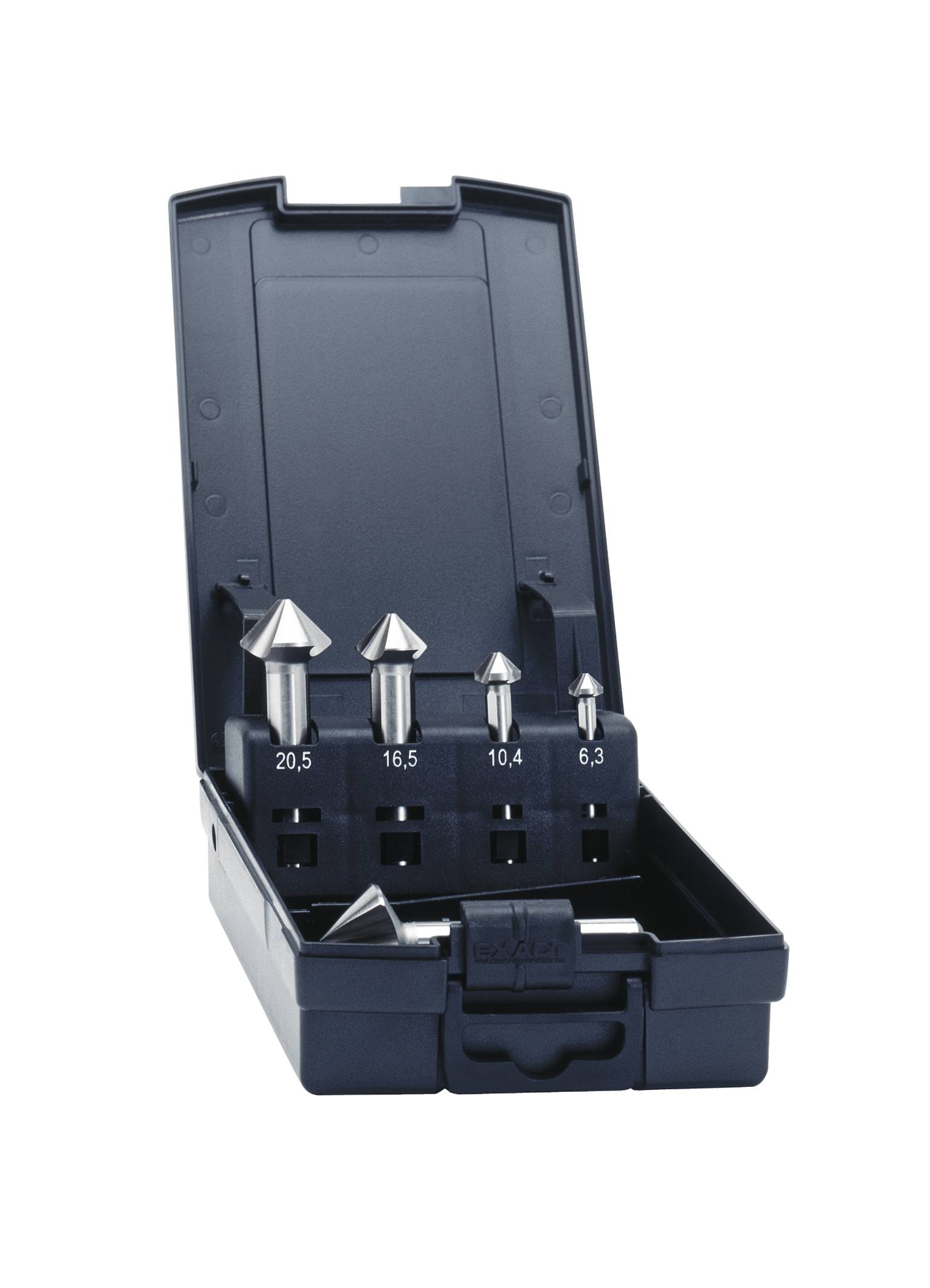 Exact 50215 Kegelsenker-Set 5teilig 6.3 mm, 10.4 mm, 16.5 mm, 20.5 mm, 25mm HSS-E Zylinderschaft 1 Set
