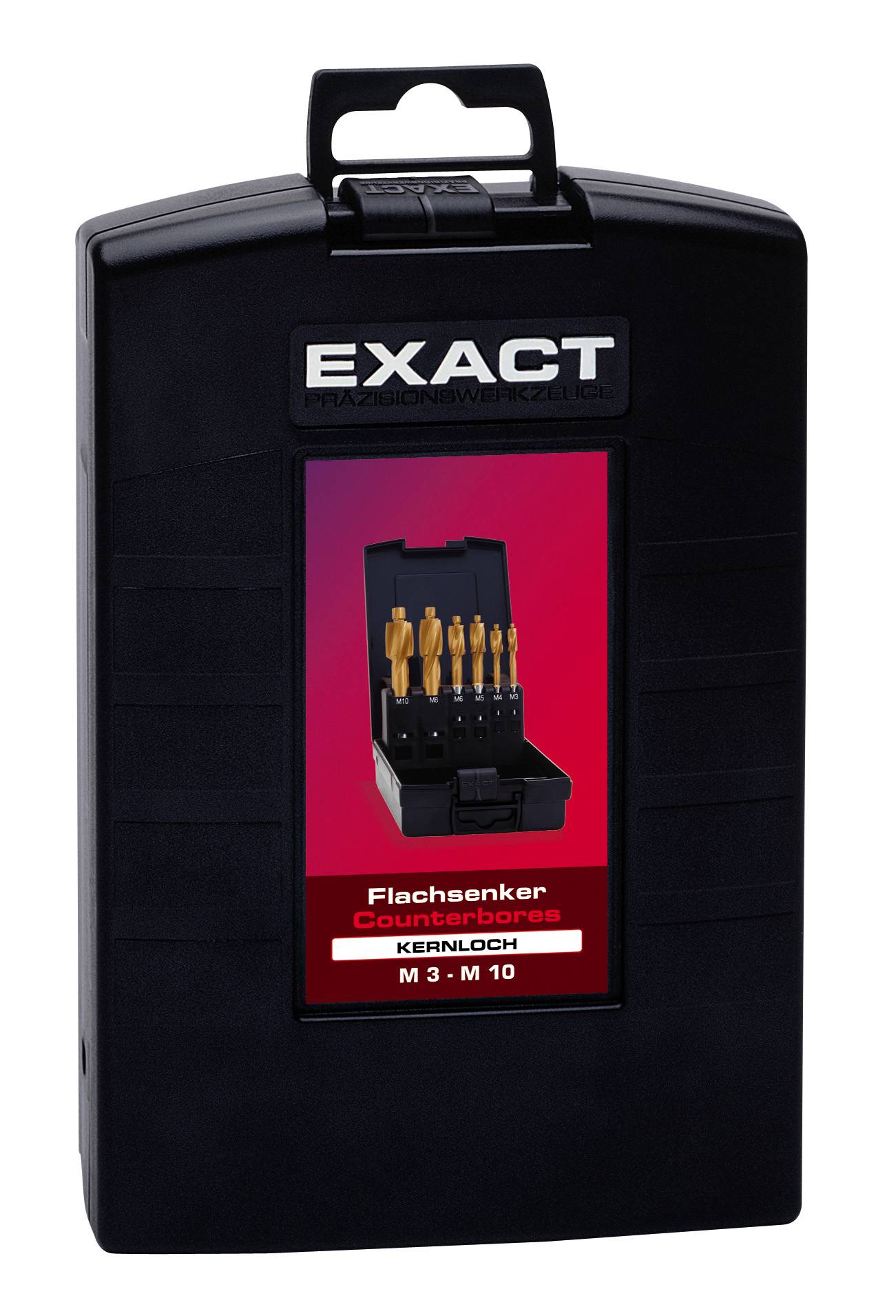 Exact 50818 Flachsenker 6teilig 2.5 mm, 3.3 mm, 4.2 mm, 5 mm, 6.8 mm, 8.5mm HSS TiN Zylinderschaft 1 Set