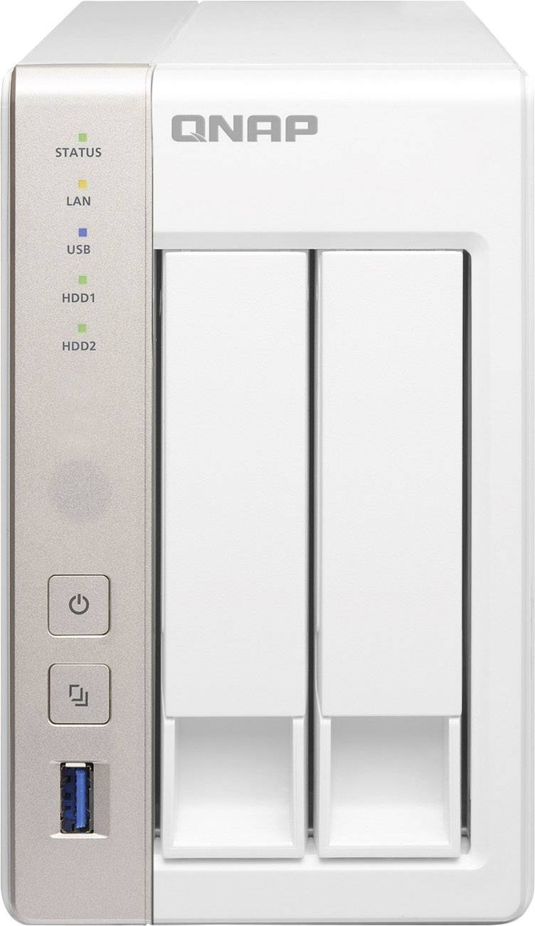 QNAP NAS-Server 4 TB bestückt mit 2x 2TB WD Red™ TS-231-4TB-WR