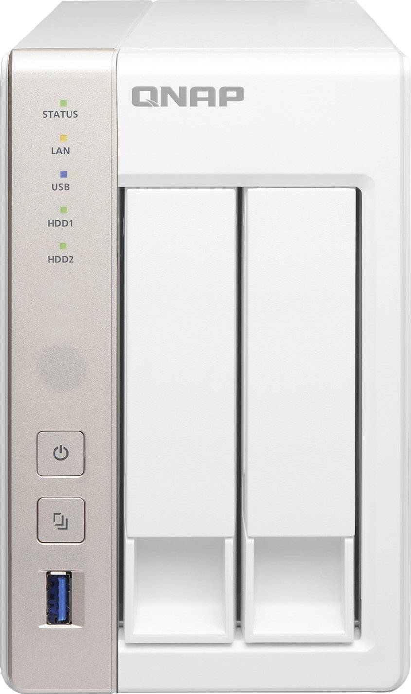 QNAP NAS-Server 4 TB bestückt mit 2x 2TB WD Red™ TS-231-4TB-WR