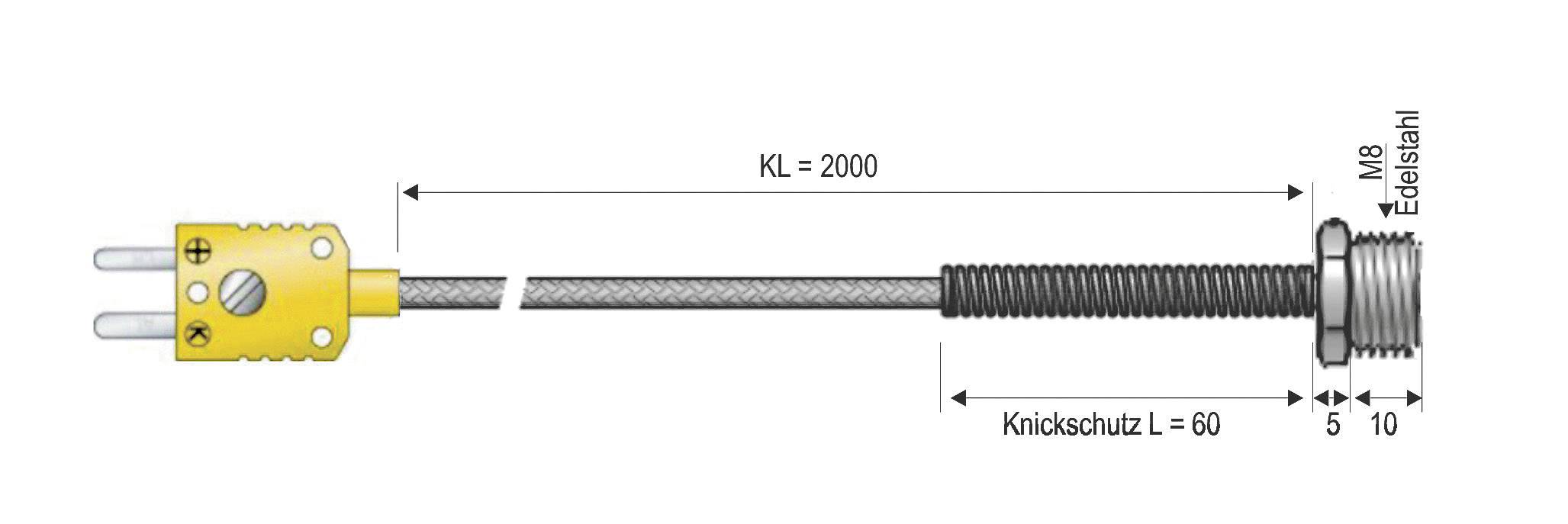 B + B Thermo-Technik 0625 1445-06 Einschraubfühler -50 bis +400 °C Fühler-Typ K