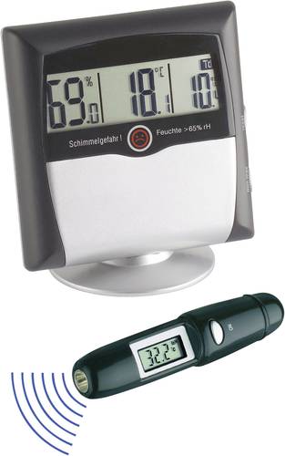 TFA Dostmann MS-10 Luftfeuchtemessgerät (Hygrometer) 1% rF 99% rF Set Hgrometer +Infrarot-Thermomet