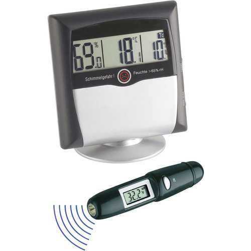 TFA Dostmann MS-10 Luftfeuchtemessgerät (Hygrometer) 1% rF 99% rF Set Hygrometer + Infrarot - Thermometer