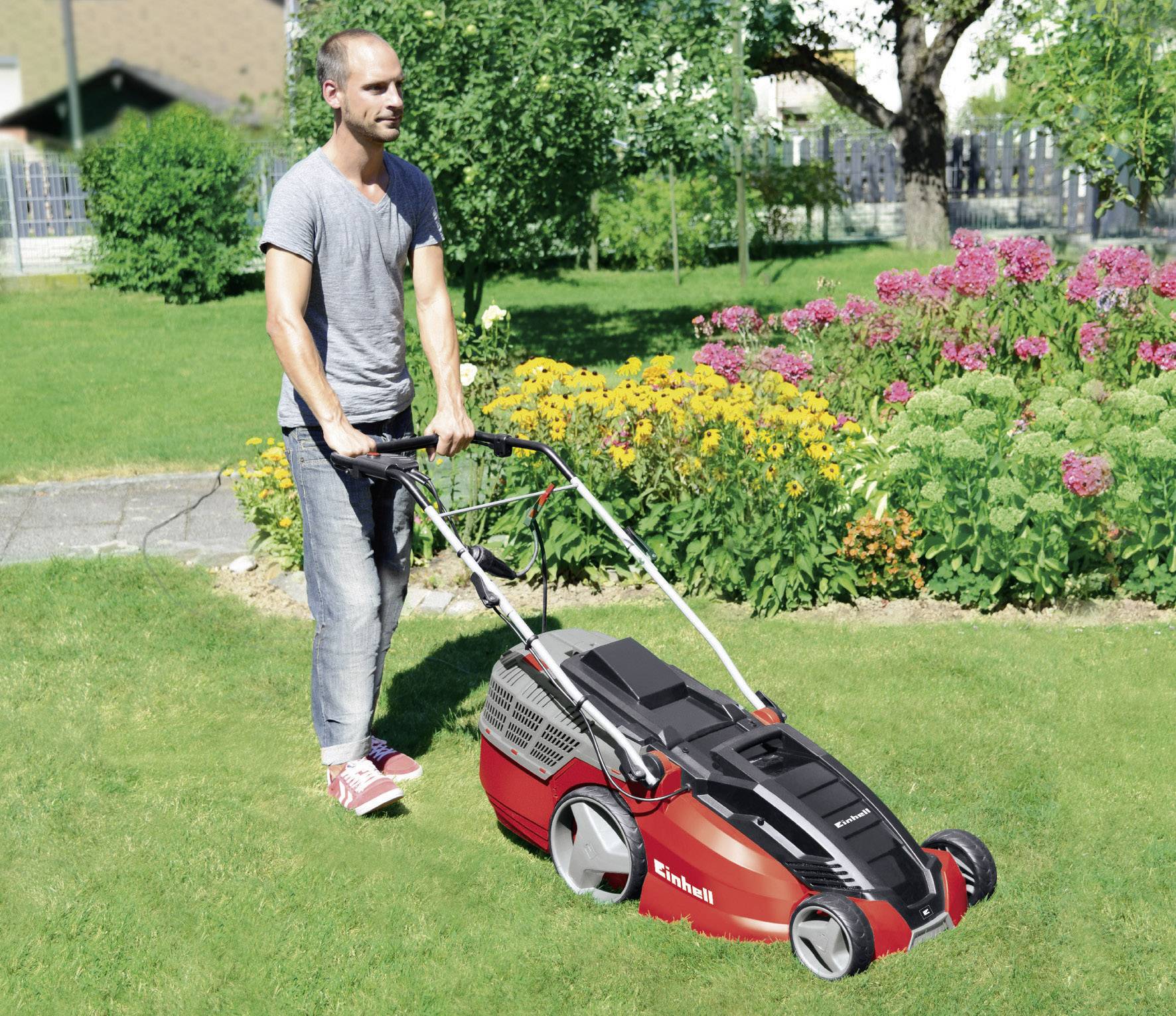 Einhell GE-EM 1843 HW Elektro Rasenmäher 1800 W Schnittbreite (max.) 43 cm Geeignet für 800 m²