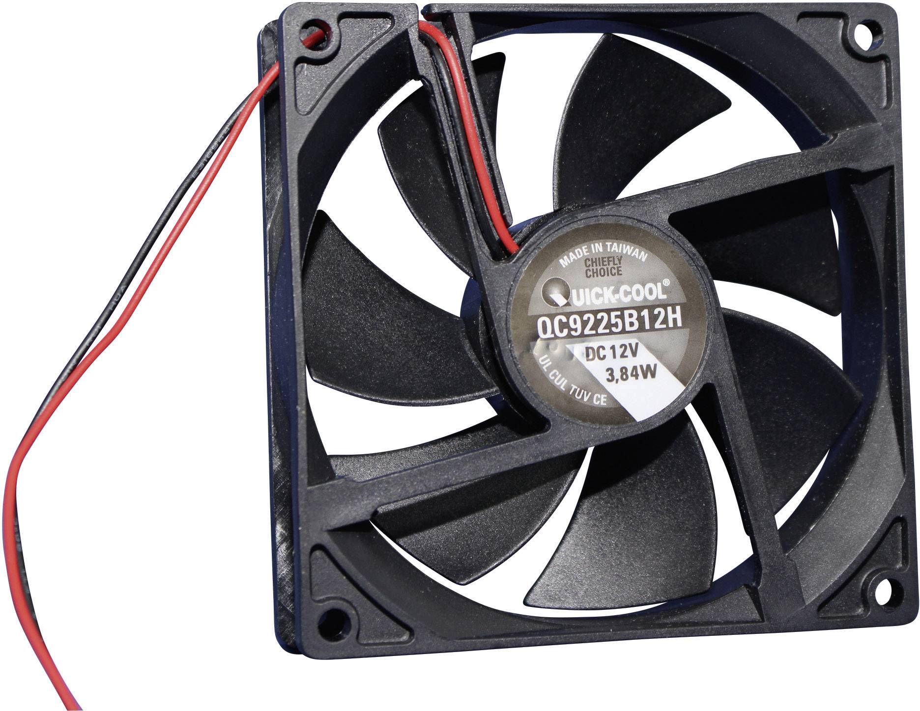 QuickCool QC9225B12H Axiallüfter 12 V/DC 100.24 m³/h (L x B x H) 92 x 92 x 25 mm