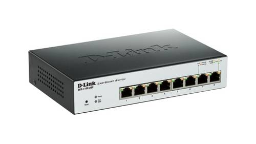 D-Link DGS-1100-08P Netzwerk Switch 8 Port 1 GBit/s PoE-Funktion