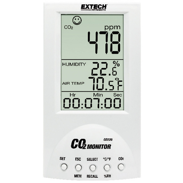 Extech CO220 Kohlendioxid-Messgerät 0 - 9999 ppm