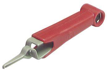 SKS Hirschmann AGF 2 Fein-Abgreifklemme Rot Klemmbereich max.: 4 mm Länge: 54 mm 1 St.