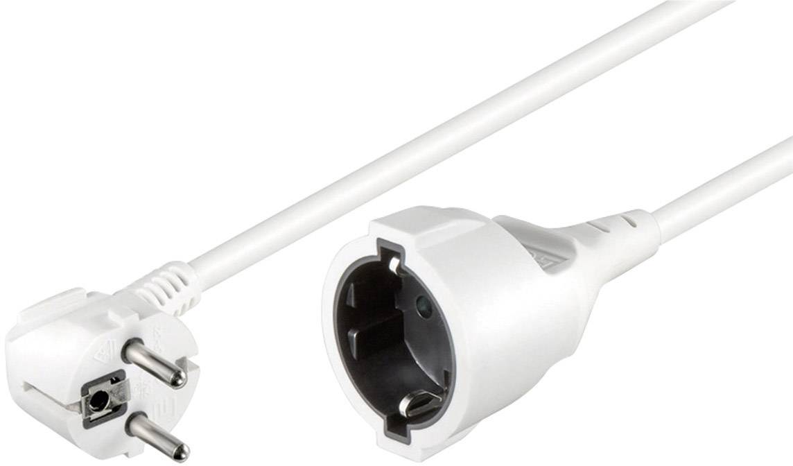 Goobay 93091 Strom Verlängerungskabel Weiß 2.00 m H05VV-F 3G 1,5 mm²