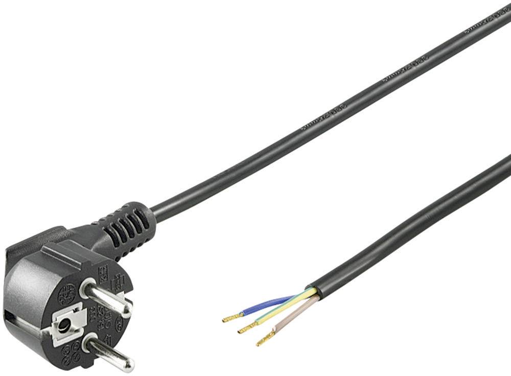 Goobay 96033 Strom Anschlusskabel Schwarz 3.00 m