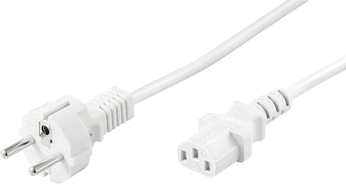 Goobay 96041 Kaltgeräte Anschlusskabel Weiß 5.00 m