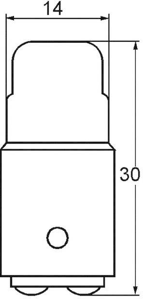 Barthelme 00271320 Kleinröhrenlampe 110 V, 130V 2.60W BA15d Klar 1St.