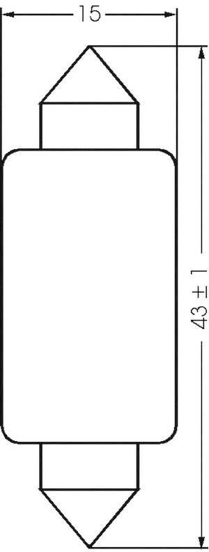 Barthelme 00381203 Soffittenlampe 12V 3W Sockel S8 Klar