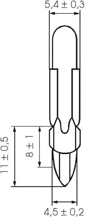 TRU Components 1590350 Telefonstecklampe 24V 0.72W Sockel T5.5 Klar 1St.