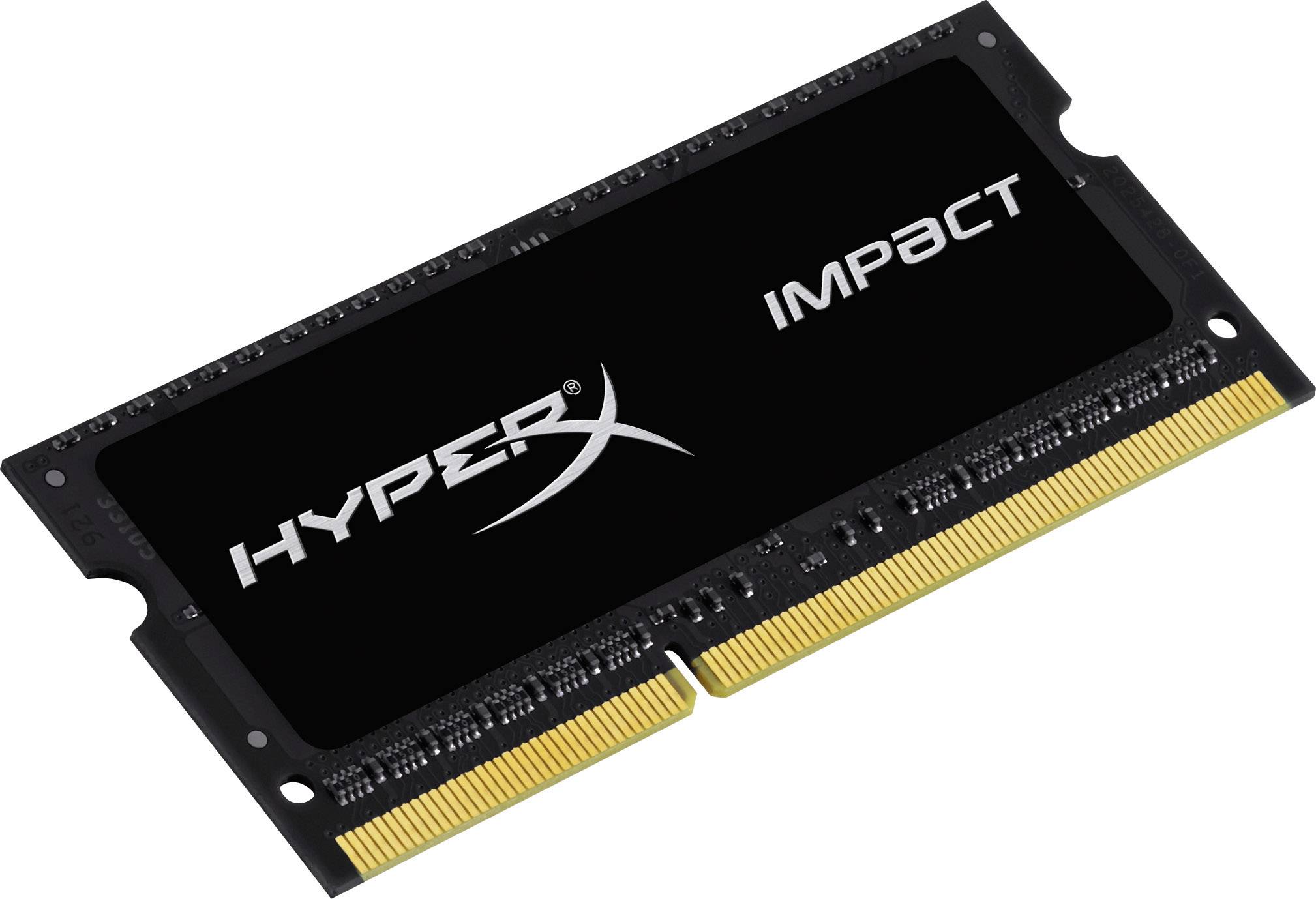HyperX Impact Laptop-Arbeitsspeicher Modul DDR3L 8 GB 1 x 8 GB Non-ECC 1600 MHz 204pin SO-DIMM CL9 9-9-33 HX316LS9IB/8
