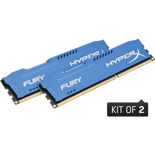 HyperX PC-Arbeitsspeicher Kit Fury Blue HX313C9FK2/8 8GB 2 x 4GB DDR3-RAM 1333MHz CL9 9-9-36