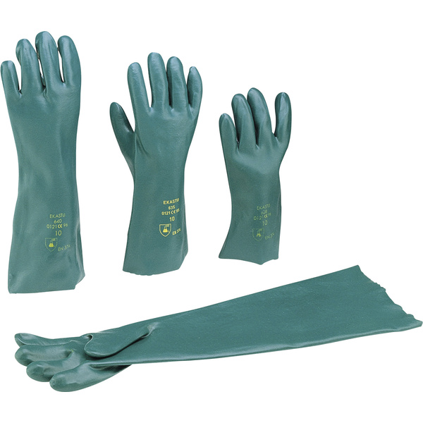 Ekastu 381 635 Polyvinylchlorid Chemiekalienhandschuh Größe (Handschuhe): 10, XL EN 374-1:2017-03/Typ A, EN 374-5:2017-03, EN