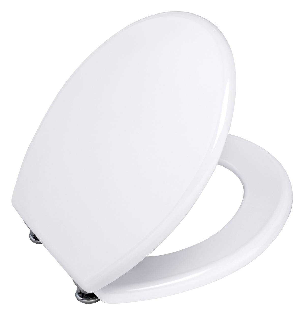 Wenko Prima WC-Sitz MDF, Edelstahl mit Absenkautomatik, rostfrei