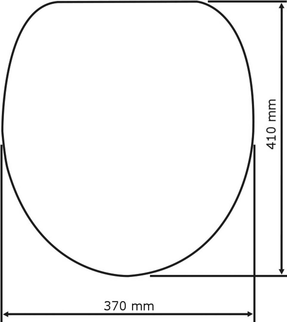 Wenko Prima WC-Sitz MDF, Edelstahl mit Absenkautomatik, rostfrei