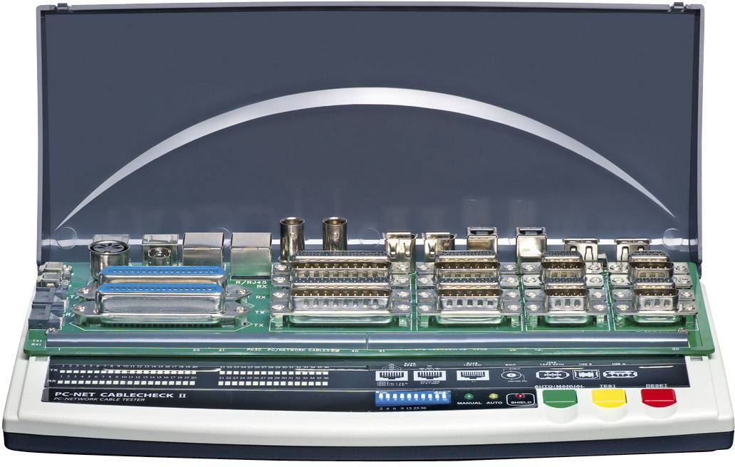 VOLTCRAFT Kabeltester CT-7 CT-7 Geeignet für 9-, 15-, 25polige SUB-D, 15polig SUB-HD, Centronics, USB A + B, IEEE 1394, BNC