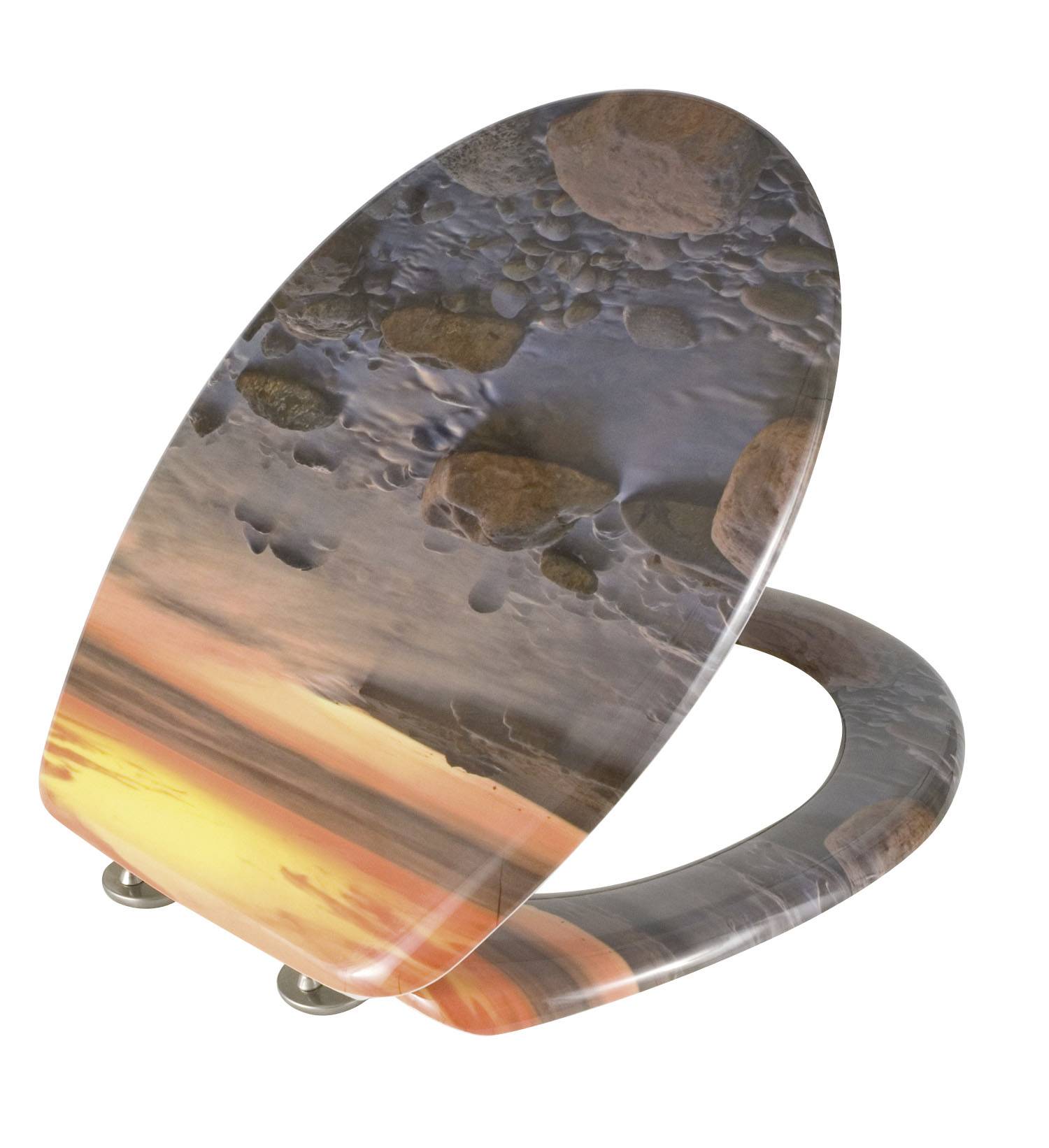 Wenko 17612800 Stone Shore WC-Sitz Duroplast rostfrei