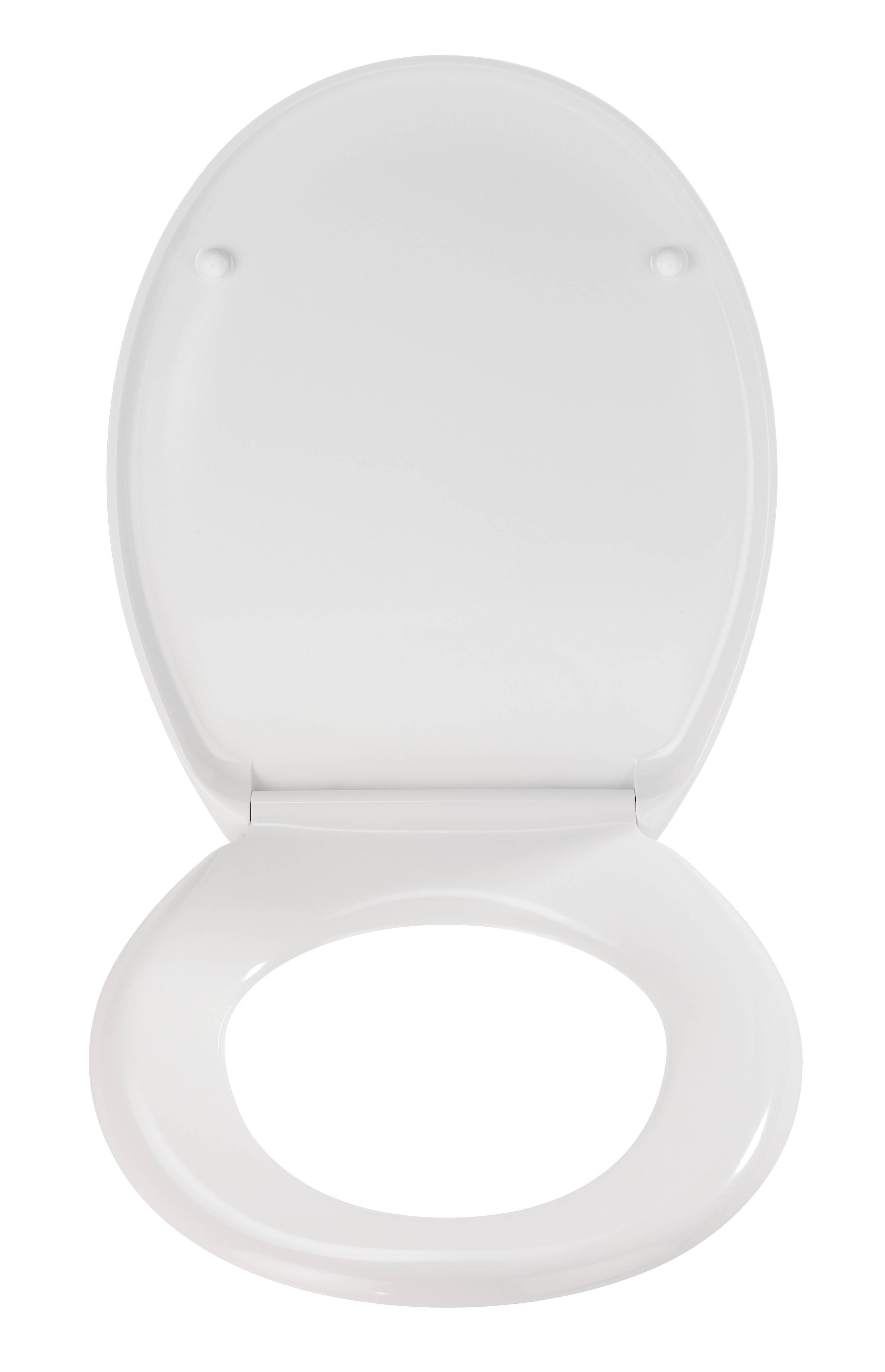 Wenko 18394800 Premium Ottana WC-Sitz Befestigungsclip Duroplast mit Absenkautomatik, rostfrei