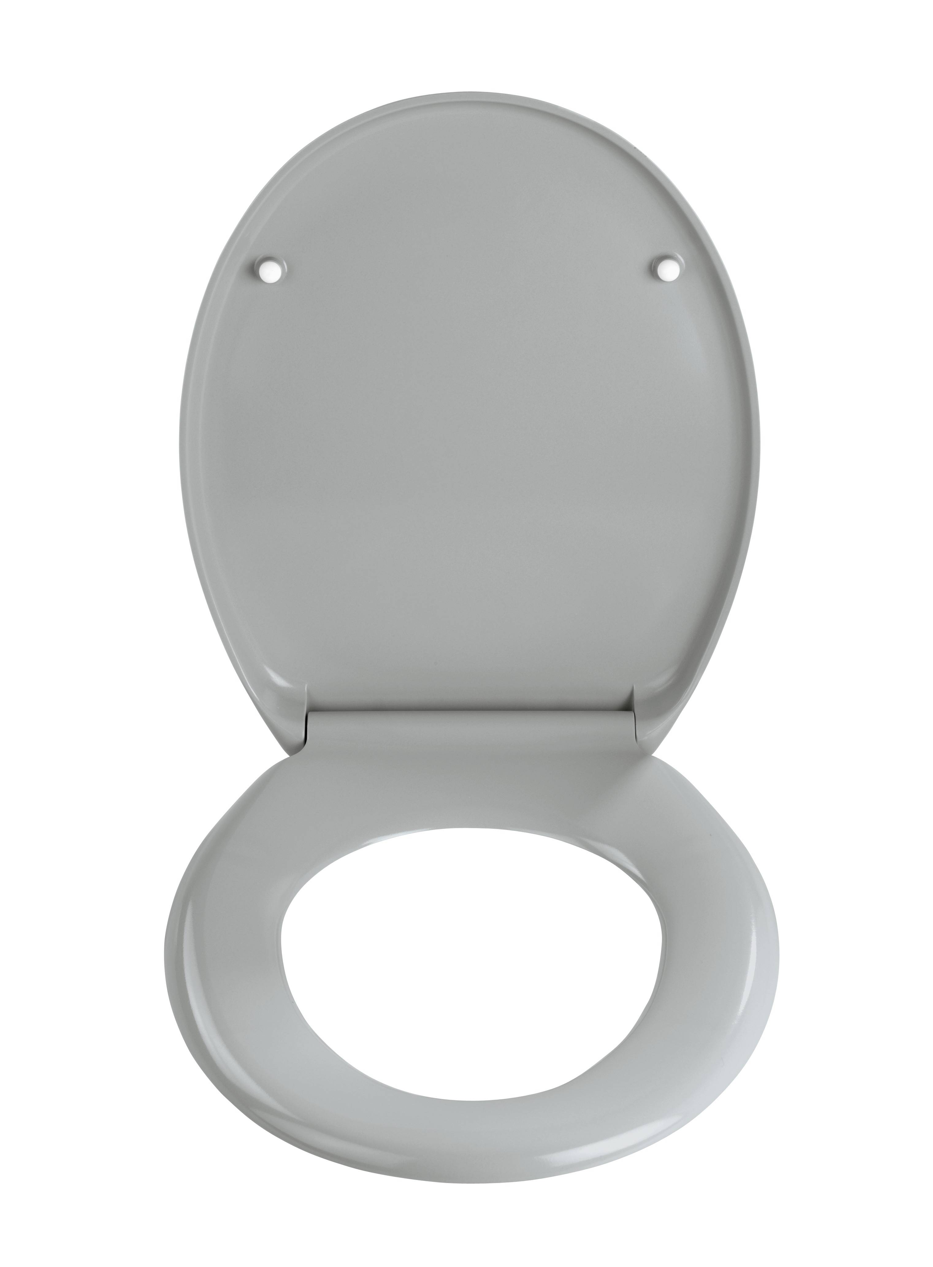 Wenko 19660800 Premium Ottana WC-Sitz Befestigungsclip Duroplast mit Absenkautomatik, rostfrei