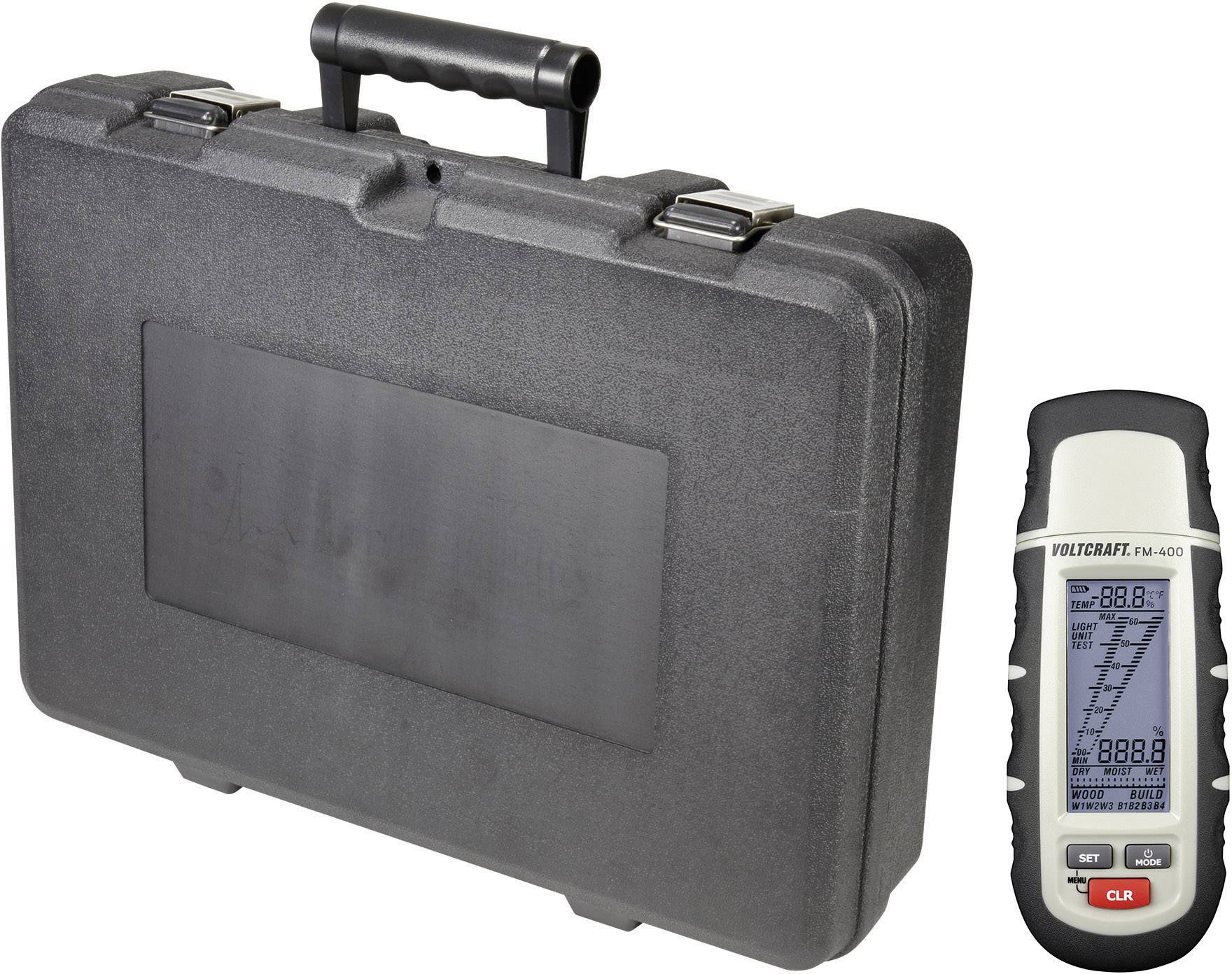 VOLTCRAFT FM-400 Materialfeuchtemessgerät Messbereich Baufeuchtigkeit (Bereich) 0.1 bis 24 % vol Messbereich Holzfeuchtigkeit (Bereich) 1 bis 60 %