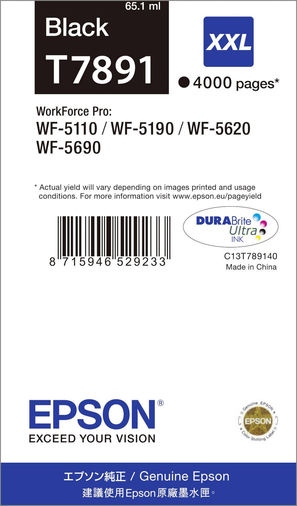 Tintenpatrone Epson T7891 schwarz XXL T7891