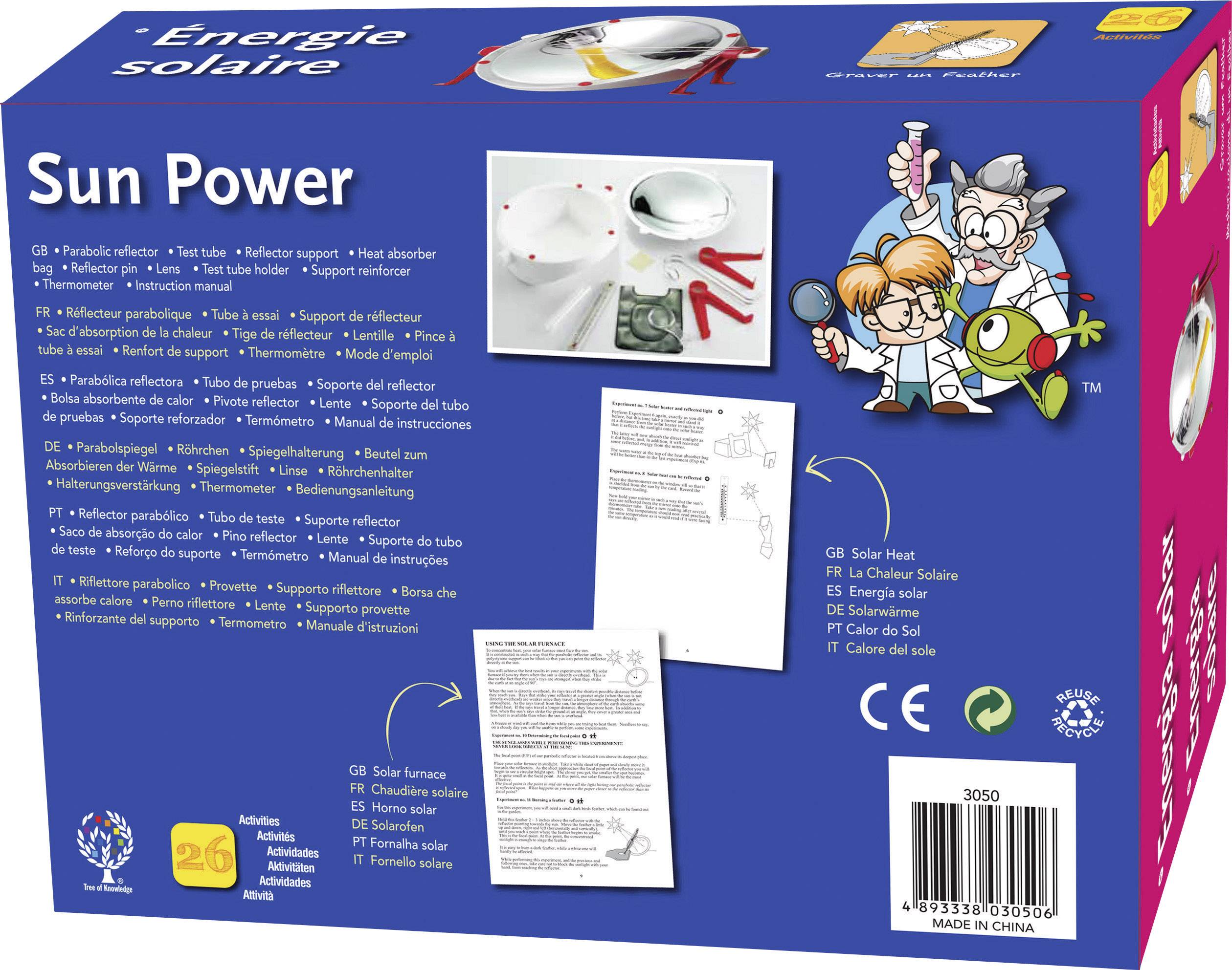 EDU Toys 3050 SUN Power Alternative Energien, Erneuerbare Energien Experimentierkasten ab 8 Jahre