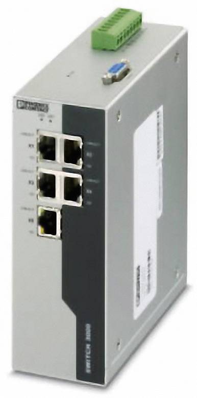 Industrieswitch-Gerät mit mehreren Ethernet-Anschlüssen, robustes Metallgehäuse, geeignet für industrielle Netzwerkverbindungen.
