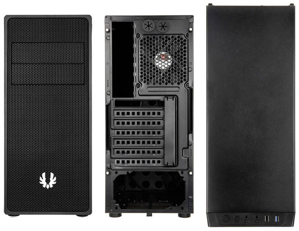 Bitfenix Neos Midi-Tower USB-Gehäuse, Gaming-Gehäuse Schwarz 1 vorinstallierter Lüfter, Staubfilter