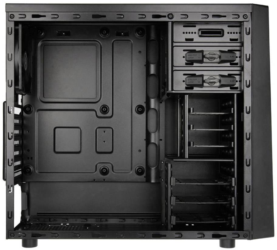 Bitfenix Neos Midi-Tower USB-Gehäuse, Gaming-Gehäuse Schwarz 1 vorinstallierter Lüfter, Staubfilter