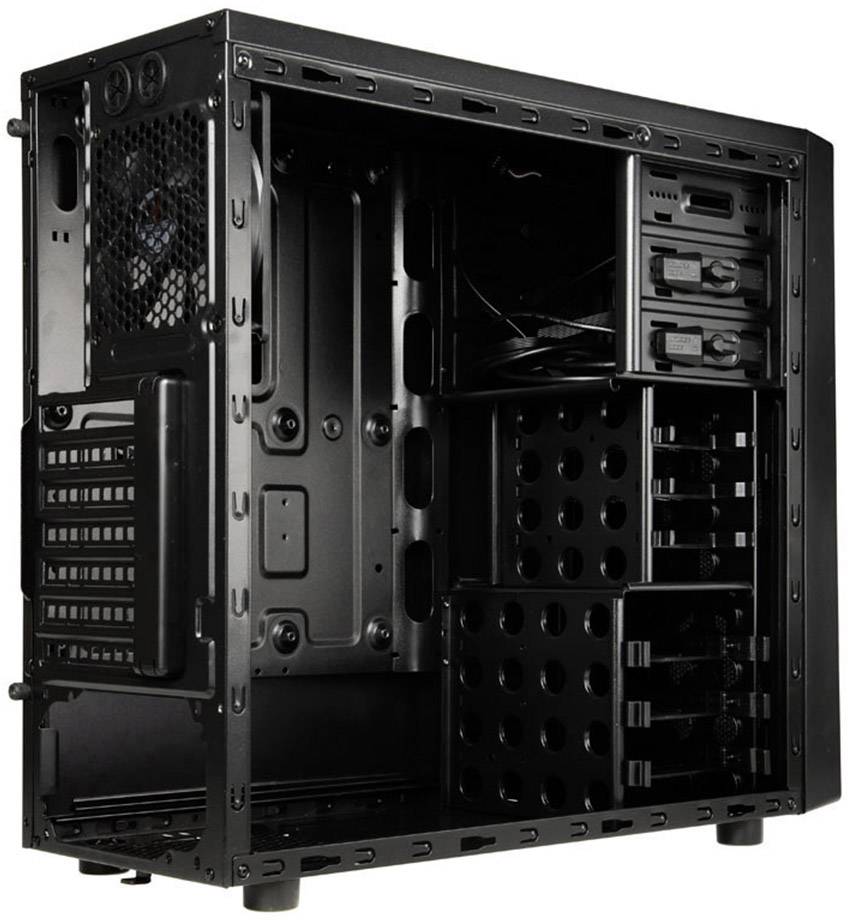 Bitfenix Neos Midi-Tower USB-Gehäuse, Gaming-Gehäuse Schwarz 1 vorinstallierter Lüfter, Staubfilter