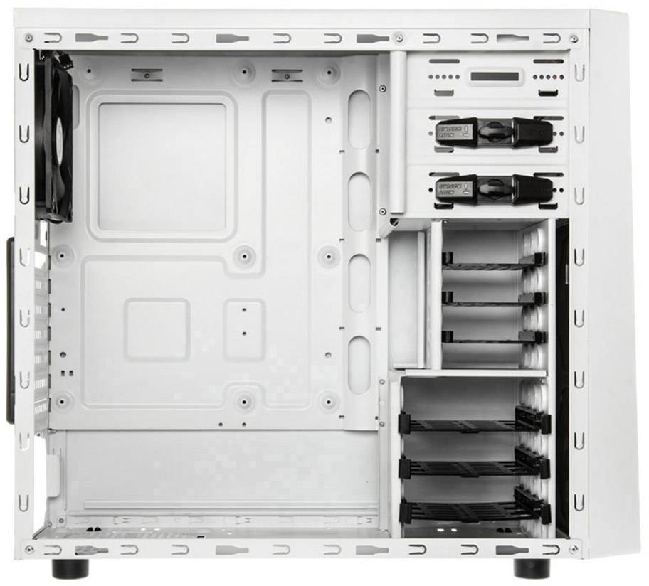 Bitfenix Neos Midi-Tower USB-Gehäuse, Gaming-Gehäuse Weiß 1 vorinstallierter Lüfter, Staubfilter