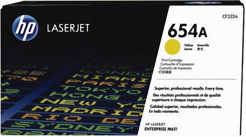 HP 654A CF332A Tonerkassette Gelb 15000 Seiten Original Toner