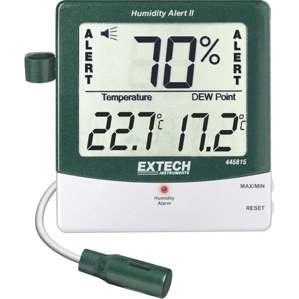 Extech 445815 Luftfeuchtemessgerät (Hygrometer) 10% rF 99% rF Taupunkt-/Schimmelwarnanzeige Extech 445815 Luftfeuchtemessgerät (Hygrometer) 10% rF 99% rF Taupunkt-/Schimmelwarnanzeige