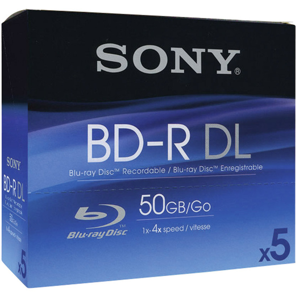 Sony BNR50BS4 Blu-ray BD-R DL Rohling 50 GB 5 St. Jewelcase