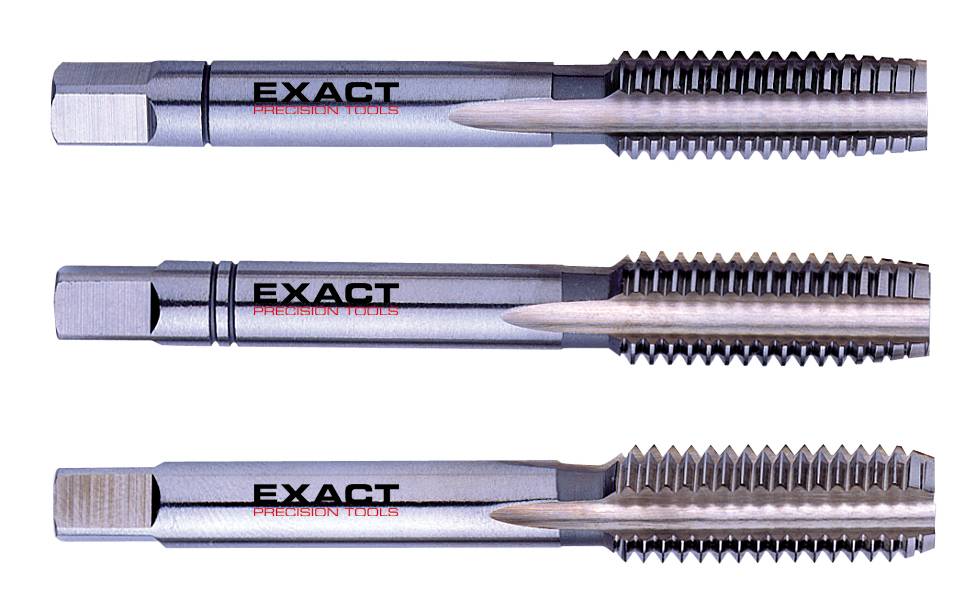 Exact 00236 Handgewindebohrer-Set 3teilig metrisch M16 2 mm Linksschneidend DIN 352 HSS 1 Set