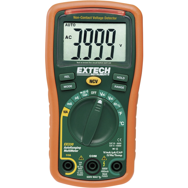 Extech EX330 Hand-Multimeter digital CAT III 600 V Anzeige (Counts): 4000