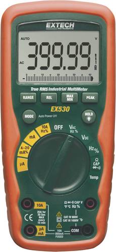 Extech EX530 Hand-Multimeter digital Wasserdicht (IP67) CAT III 1000 V, CAT IV 600V Anzeige (Counts)