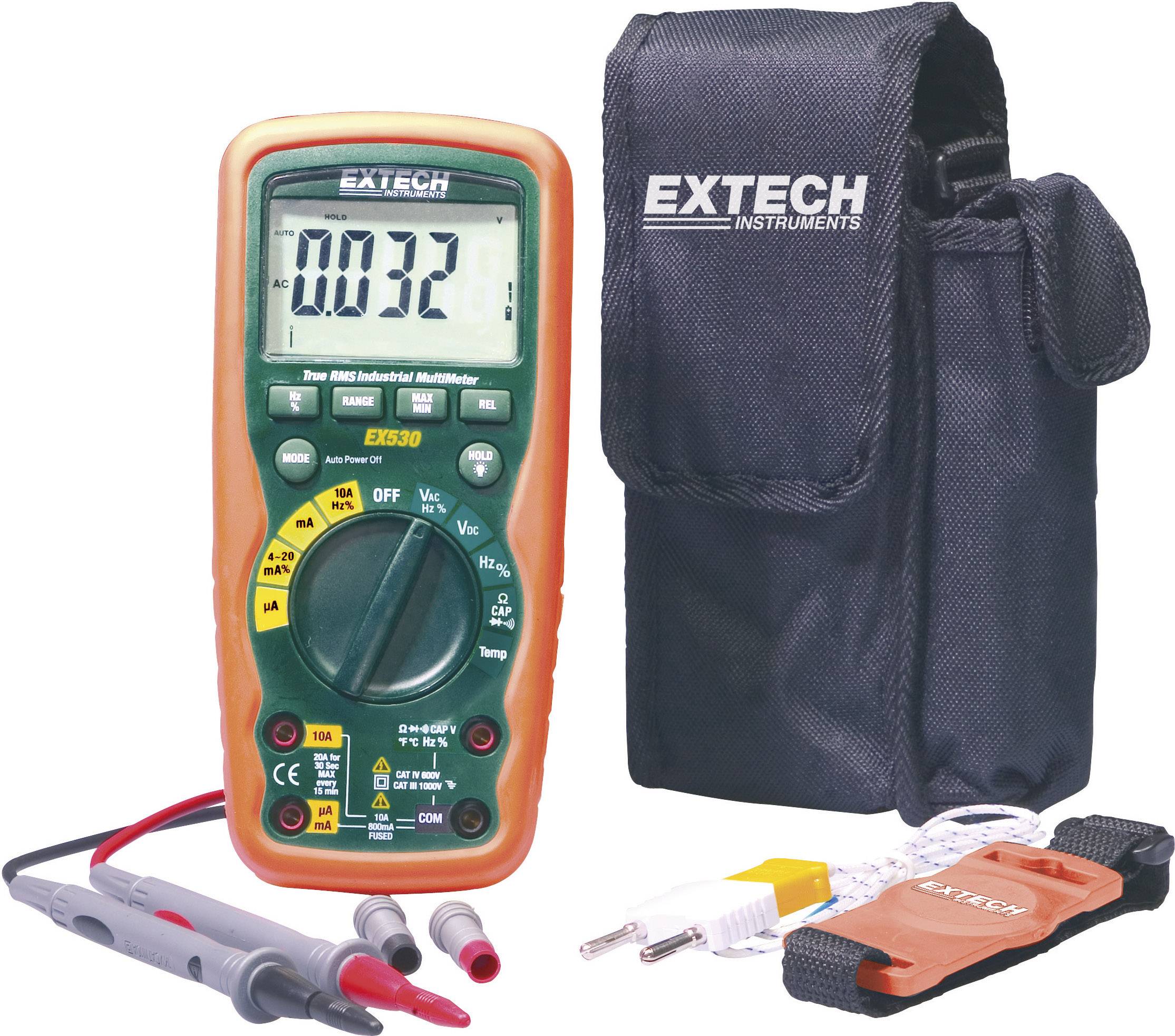 Extech EX530 Hand-Multimeter digital Wasserdicht (IP67) CAT III 1000 V, CAT IV 600V Anzeige (Counts): 40000