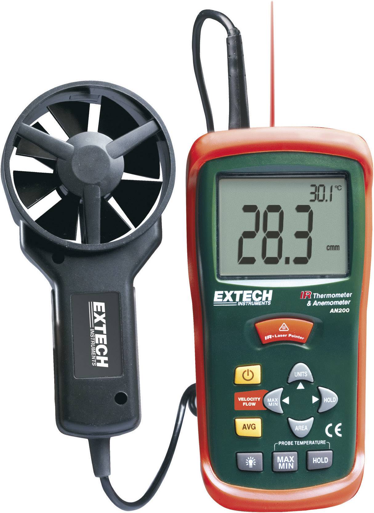 Extech AN200 Anemometer 0.4 bis 30 m/s