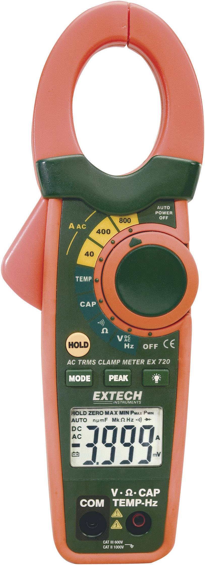 Extech EX720 Stromzange, Hand-Multimeter digital CAT III 600 V Anzeige (Counts): 4000