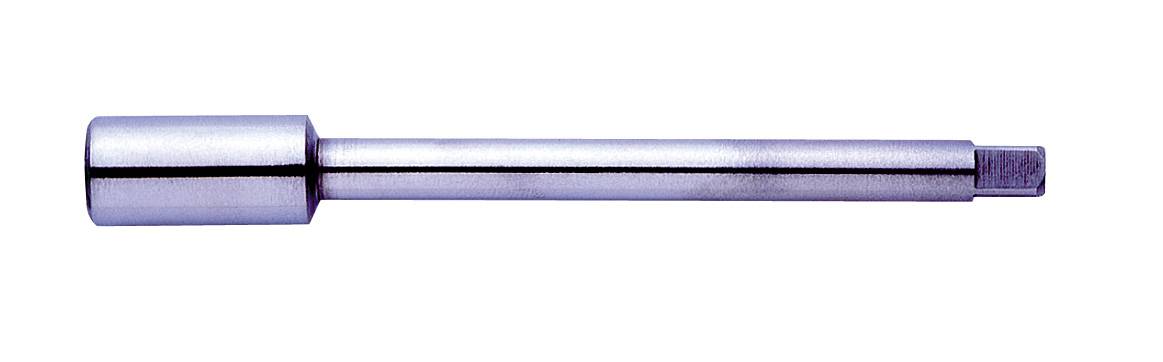 Ein silbernes Metallverlängerungswerkzeug mit quadratischem Ende. Wird häufig in der Mechanik zur Verlängerung von Werkzeugen verwendet.